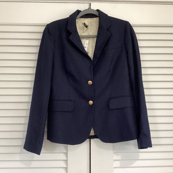 NWT J. Crew Navy Keating Boy Blazer 28639 Size 6 Gold Buttons - Picture 2 of 14